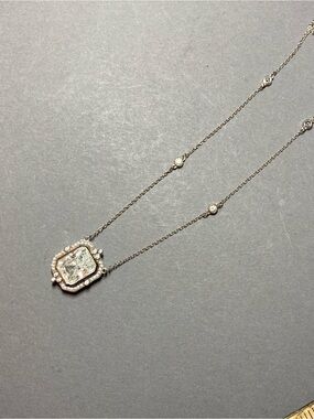Lafonn sterling silver cubic zirconia art necklace